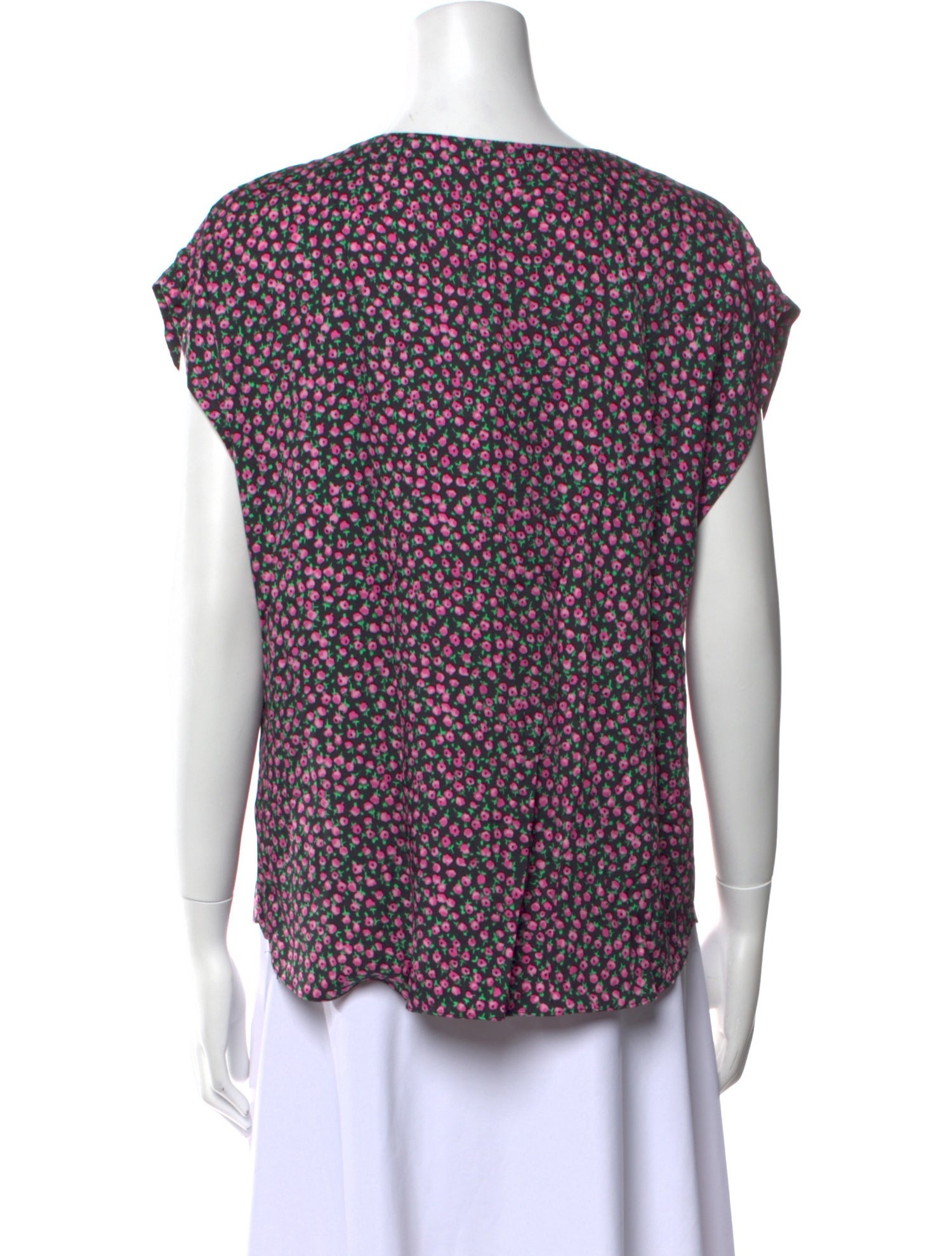 Rebecca Taylor Printed V-Neck Blouse
